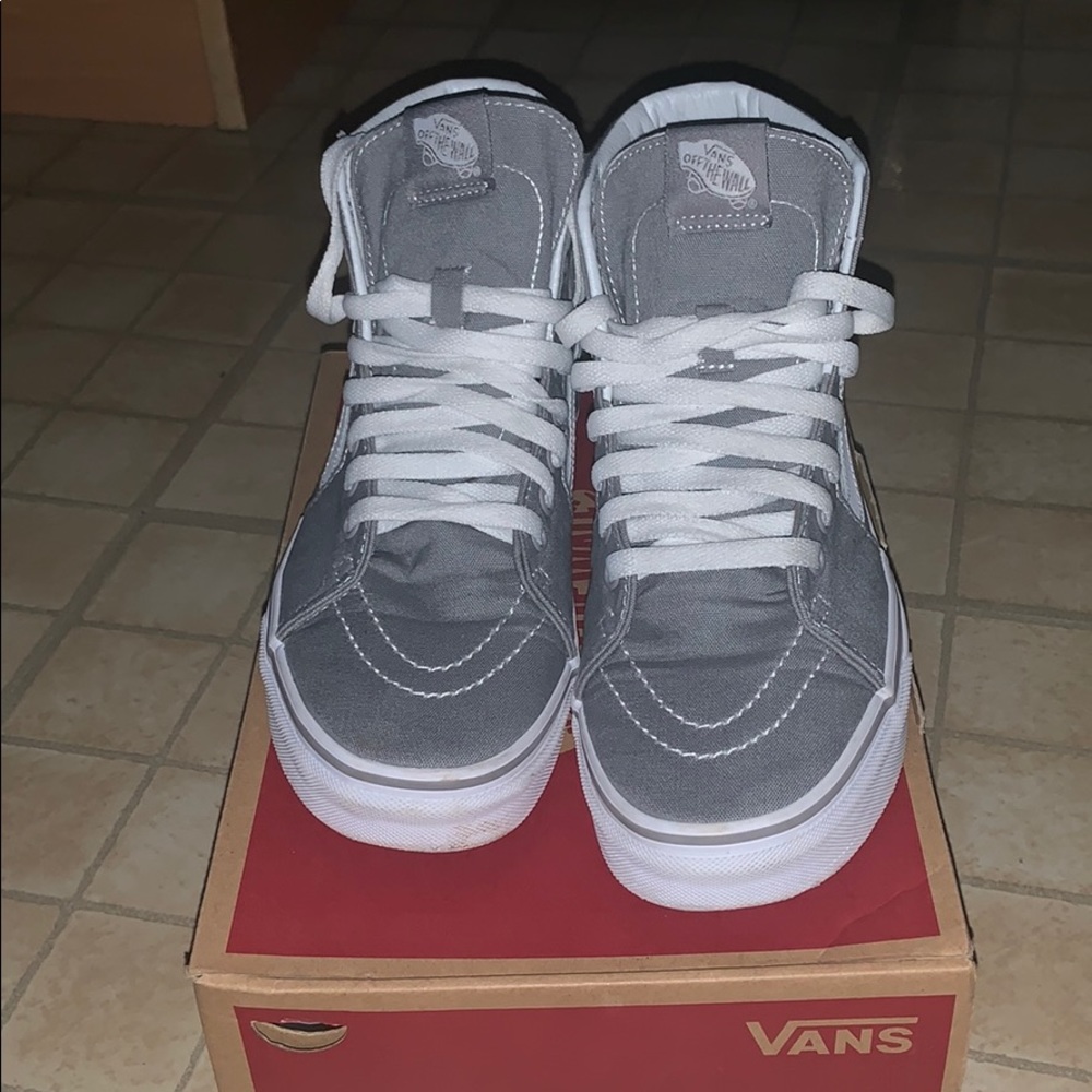 Frost grey high top vans